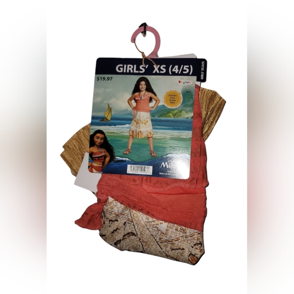 NWT Disney Moana Girl's Costume - Picture 2 of 3